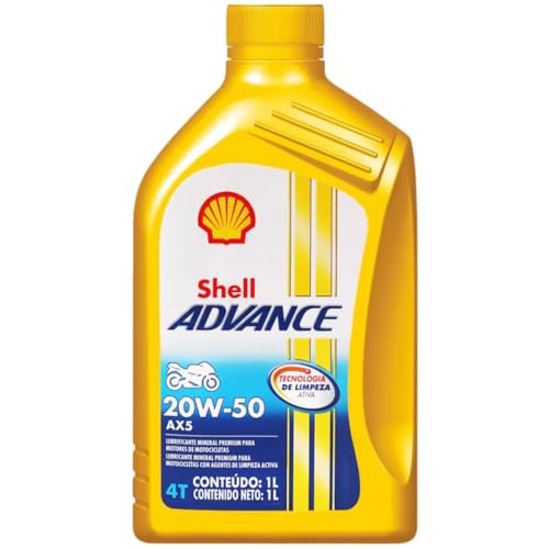 Shell Advance 4T AX5 20W-50 – Óleo Lubrificante Mineral para Moto 4 Tempos | Proteção do Motor e Desempenho Consistente