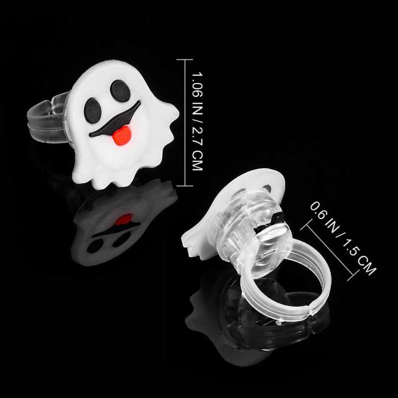 SHJOEE Lot Anneaux Lumineux LED Pâques/Halloween – Bagues Fluorescentes 3D Enfants, Jouets Lumineux Fête, Cadeaux Fun