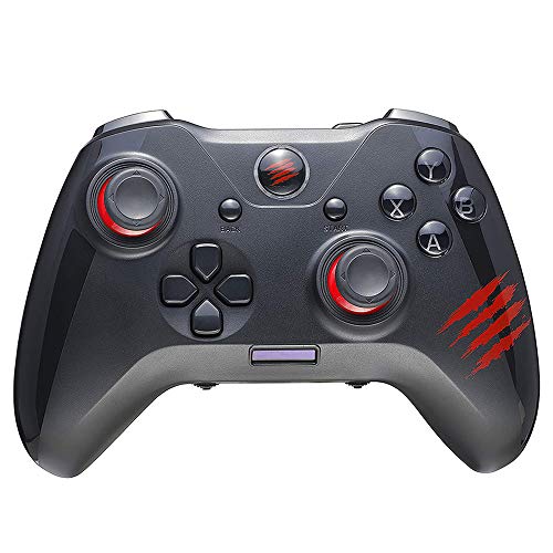 MAD CATZ El auténtico C.A.T. 7 controlador de juegos con cable con OLED para PC | Micro-USB 2.0 desmontable | 6 botones táctiles programables adicionales, negro - GCPCCAINBL000-0