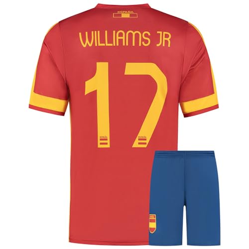 Maillot de Foot Espagne Williams - Kit de Football - Enfant et Adulte - Ensemble Foot - 128