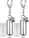 ChunlongFour Waterproof Cremation Pet Urns Keychain for Dogs Ashes, Cylinder Cat Dog Urn for Pet Ashes Cremation Keepsake Memorial Ashes Jewelry Pend