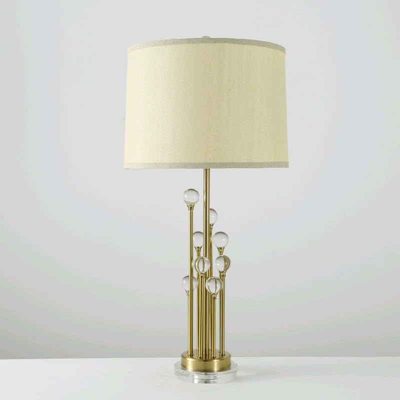 Lampade da tavolo d'epoca Lampada da comodino semplice in cristallo for soggiorno e camera letto