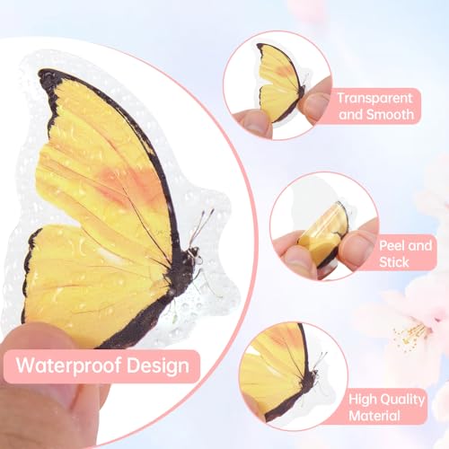 image for Lanfixilly Butterfly Stickers Set 160 pcs - Scrapbook Stickers - Decor