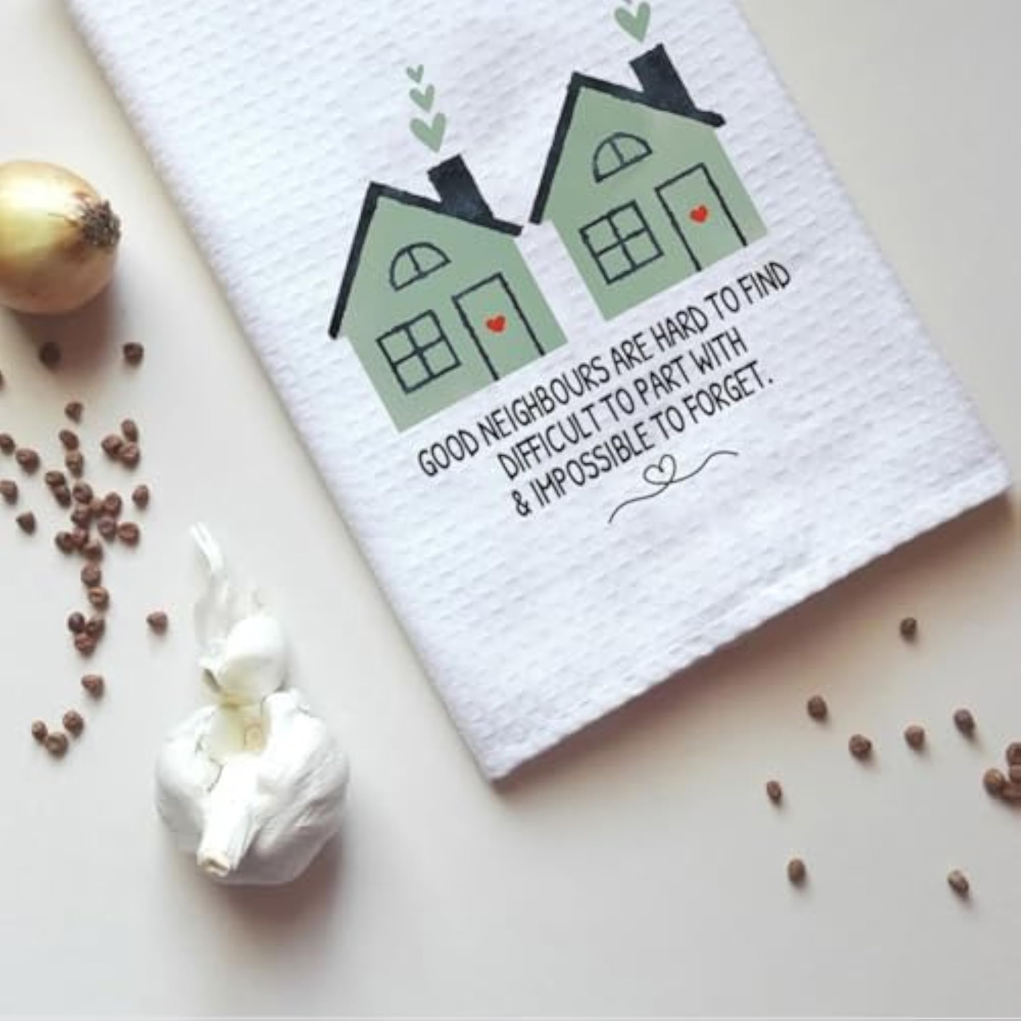 Good Neighbours Kitchen Towel Gift for Neighbors