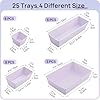 Vtopmart 25 PCS Plastic Drawer Organizers Set, 4-Size Versatile Bathroom and Vanity Drawer Organizer Trays, Storage Bins for Makeup, Bedroom, Kitchen Gadgets Utensils and Office #1