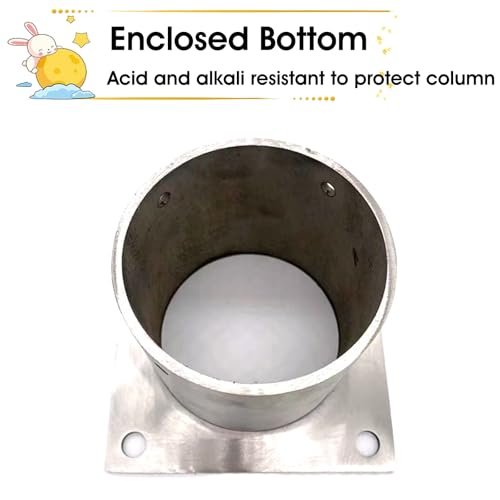 Durable Ground Screw-in Post Anchors for Fences & Light Posts - 8 Pack, 3 Inch Round Flange, Concrete Compatible, Heavy-Duty Base for Secure Installation