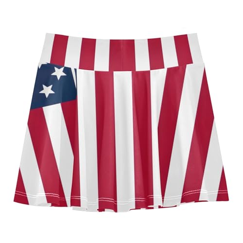 Joisal Girls' Shorts Athletic Skorts American Flag Tennis Skirts Toddler 2 in 1 Little Girl 3t2