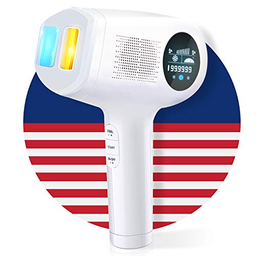 Upgraded Laser Hair Removal Machine with Large Ice Compress & 999,999 Flashes - Permanent IPL Hair Removal Device at Home, Painless Hair Remover on Bikini, Legs, Face, Back, Underarm for Women & Men