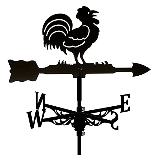 YXKJHH Girouette en Forme de Coq, Piquet de Jardin en Acier Inoxydable, Outils de Mesure, indicateur de Direction du Vent, Convient pour Les Produits métalliques d'extérieur, 35 à 50 cm
