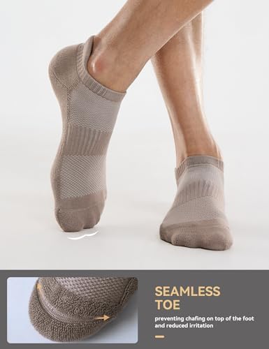 Image of CS CELERSPORT 6 Pairs Ankle Athletic Running Socks Low Cut Sports Tab Socks for Men and Women