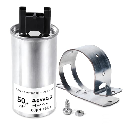 W11395618 W11162560 W10625046 W10866250 Washing Machine Run Capacitor Fit for Whirlpool Maytag Kenmore Washer Capacitor 50uf Replacement Washer Parts W10390446 WPW10625046 W10843769 W11315694