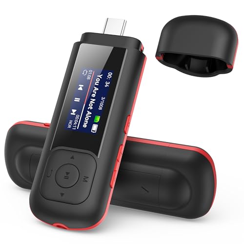 AGPTEK U3 USB Stick Mp3 Player, 40GB Music Player Supports Replaceable AAA Battery, Recording, FM Radio, Expandable Up to 128GB