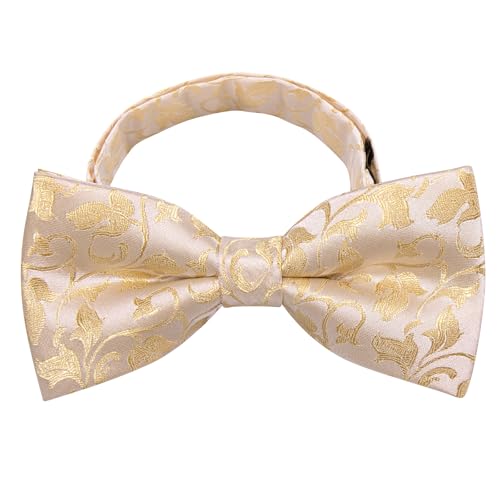Image of YourTies Bow Ties for Men Pretied Bowties Solid Color Satin Bow Tie Formal Business Tuxedo Wedding Party Prom