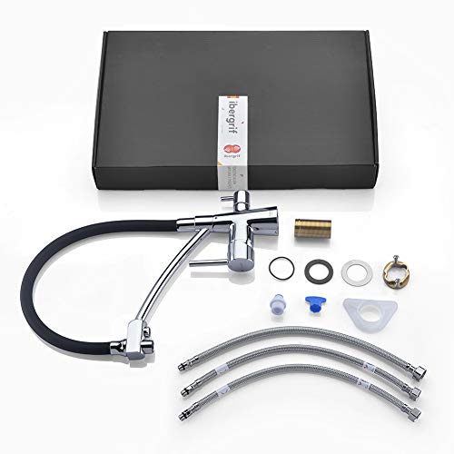 Ibergrif-Griferia-para-Fregadero-de-Cocina-Osmosis-con-Cano-Flexible-y-Doble-Mango-Pulverizador-3-en-1-para-Purificador-de-Filtro-de-Aguay-Fregadero-de-Grifo-Cromo