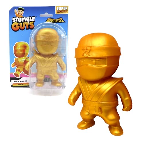 Bizak Monsterflex Stumple Guys Videogioco Golden Sensei Bambola Super Estensibile ed Elasticizzata, 15 cm, 16 Modelli da Collezionare Adulti Collezionisti e Bambini Da 6 anni (64390006-30)