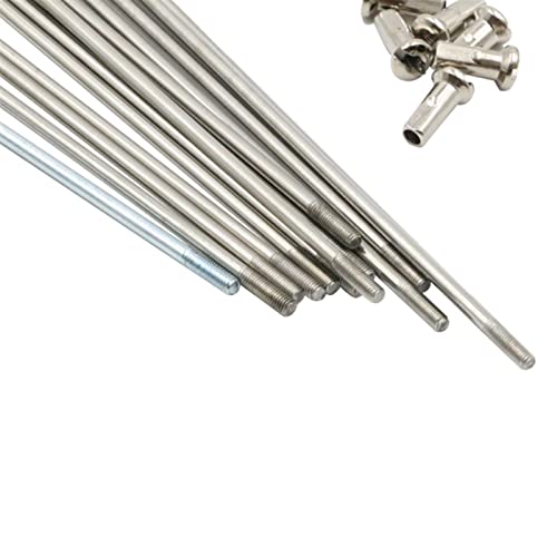 SERAVE 36 piezas en una bolsa 13G radios de bicicleta de carretera MTB radios de acero inoxidable pezón de cobre para bicicleta eléctrica (color: 13G 270mm)