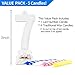 Novelty Place Birthday Number Candle Set, Flashing Multicolor Changing LED Birthday Cake Topper with 4 Wax Candles (Number 7)