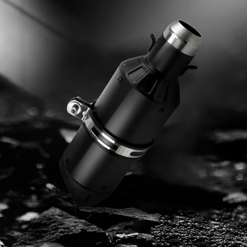 Sporacingrts Universal 1.5"-2" Slip-On Motorcycle Mufflers & Silencers - Matt Black Finish, Compatible with Grom, ATV, Dirt, Street Bike, Scooter, Quad, and More