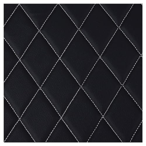 Tissu simili cuir piqué au mètre noir pour relooker un canapé familial et des chaises