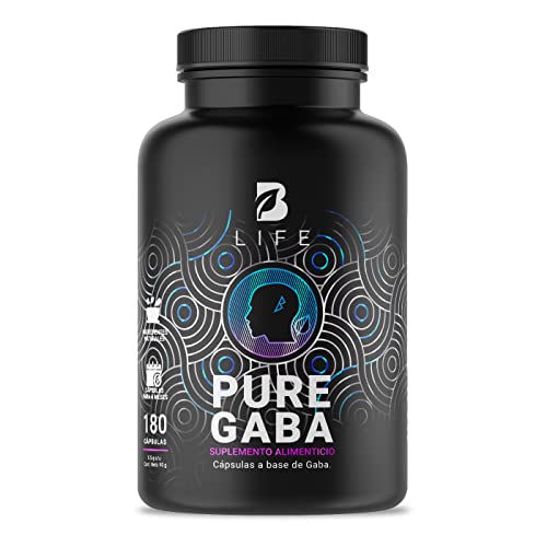Gaba 500mg de 180 Cápsulas. Ingredientes naturales: Ácido Gamma Aminobutírico. Pure Gaba B Life.