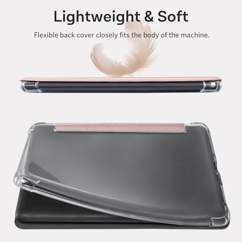 Image of CoBak Case for 7 inch Ereader - New PU Leather Cover and Clear Soft Silicone Back Cover with Auto Sleep Wake Feature