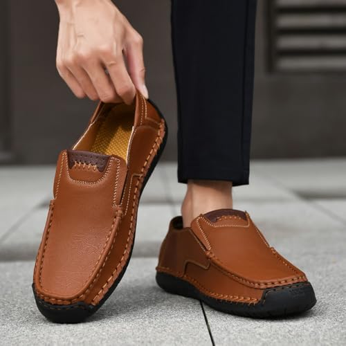 The First Young Shoes Men,Men's Casual Leather Loafers,Casual Slip on Shoes2