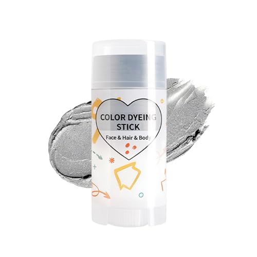 Silver Gray Hair Color Dying Stick,Temporary Hair Color Chalk for Women,Washable Hair Dye,Haircolor...