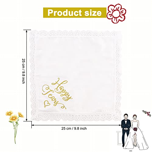 6 Piece Wedding Handkerchiefs Bridal Handkerchief Set Monogrammed Hankies For Bridal Shower Gift New Borrowed Old Embroidered #TOP1