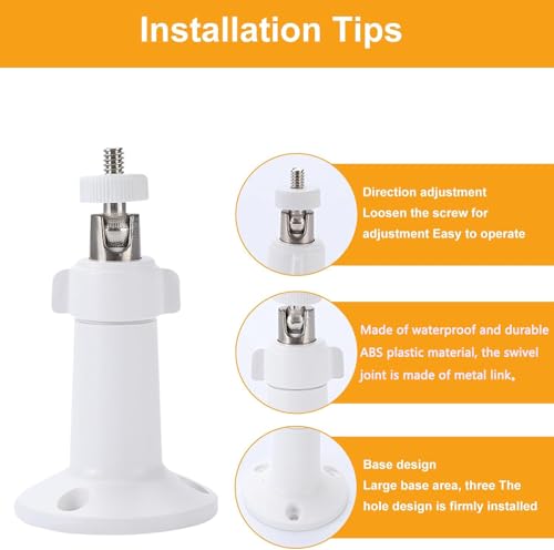 Eufy Kamera Halterung,Wandhalterung für EufyCam 2 Pro/2c Pro/2/2C/E,SoloCam S40,Ring Stick Up Cam,Arlo Pro 4,Arlo Ultra,360 Grad einstellbare Sicherheitshalterung für innen und außen