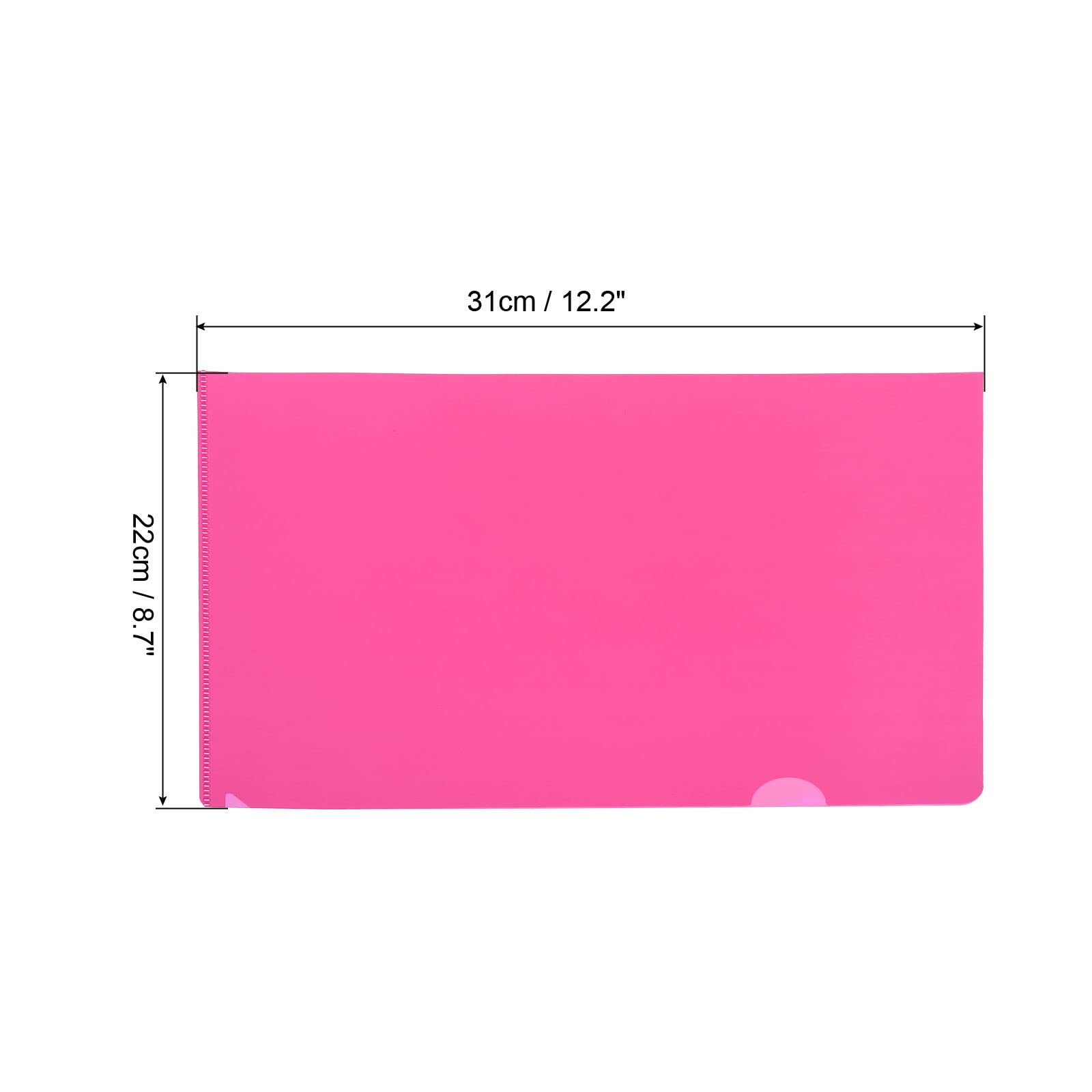 PATIKIL L Type Folders 36 Pack A4 Plastic Clear Document Folder File Jacket Sleeves Project Pockets, Pink - Image 2