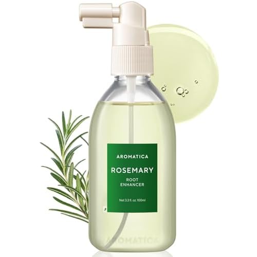 AROMATICA Root Enhancer Rosemary Water Spray for Hair Growth – Korean Hair Care Oil for Scalp Detox – Flaky & Itchy & Dry Scalp Treatment – Free from Sulfate, Silicone, and Paraben (3.38oz)