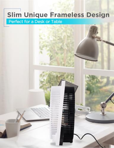 BLACK+DECKER 9-Inch Frameless Box Fan, 3-Speed Settings, BFB09W, White - image 2
