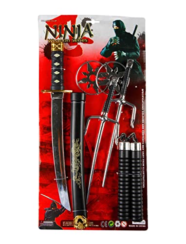 Preisvergleich Produktbild Deiters Ninja Waffen Set schwarz 6-TLG.