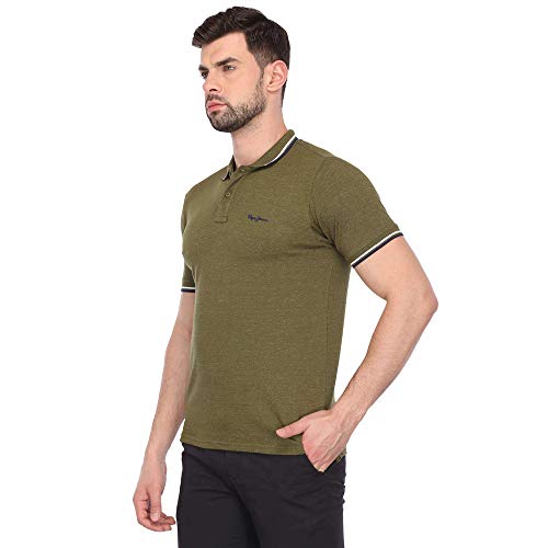 Image of Pepe Mens Slub Polo T-Shirt