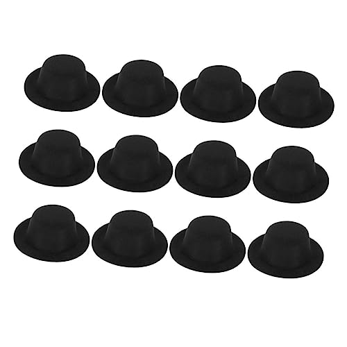 VICASKY 12 Pcs Small Hat Large Storage Basket with Lid Portable Tags Ninja Air Fryer Miniature Small Chapeau Pan Wicker Drawers Storage Bins Skewer Unit Stack Lids Black Pulled Cloth