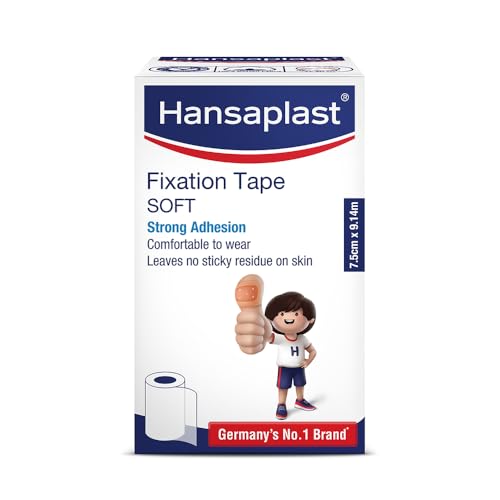 Image of Hansaplast Soft Fixation Tape for Wound Dressing | 7.5cm X 9mtr | Skin Friendly |Strong Adhesion | Micropore Tape | Easy to Tear | Germany's No. 1 Brand | Latex Free