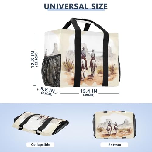 Western Cowboys Large Beach Bag Waterproof Beach Tote Bags for Women Travel Gym Pool3
