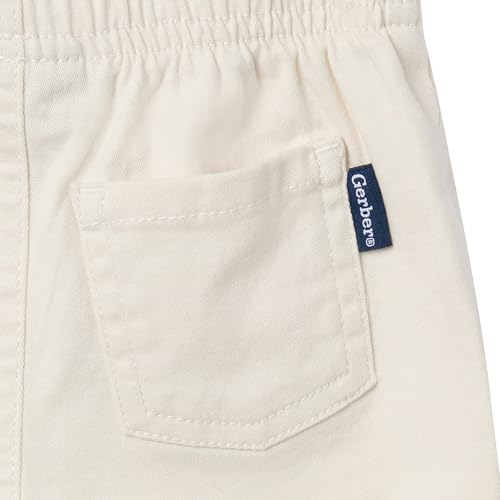 Gerber Baby Toddler Girls' Twill Shorts, Light Tan, 12 Months - image 5