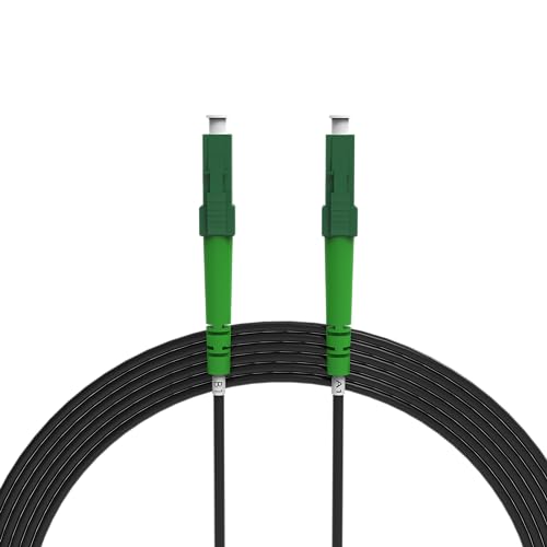 nexinex - 20m gepanzertes Glasfaserkabel LC/APC auf LC/APC Patchkabel | Kompatibel mit Telekom Vodafone 1&1 Fritzbox etc. | LWL Simplex Singlemode OS2 FTTH Glasfaser Lichtwellenleiter Kabel