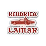 2 (Pieces) 3' and 5' Kendrick Tax Lamar Sticker, Waterproof Vinyl Decals for Many Purpose Like Cars, Trucks, Laptops, Phones, Windows and More
