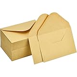 Sumind 120 Pack Mini Kraft Envelopes Gift Card Envelopes Thanksgiving Envelopes Wedding Party Business Card Envelopes Small Parts Classic Flap Envelopes, 4.4 x 3 Inches