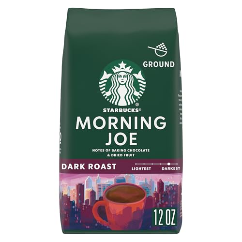 Image of Starbucks Ground Coffee, Dark Roast Hot or Iced Coffee, Morning Joe, 12 oz