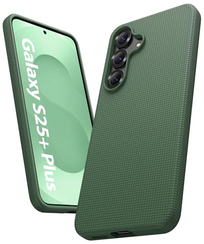 ATATOO for Samsung Galaxy S25+ Plus Case, [Support Wireless Charging], Ultra-Thin Military Grade Drop Protection Raised Edge Rugged Shockproof Women Men Phone Case for Samsung S25+ Plus, Green