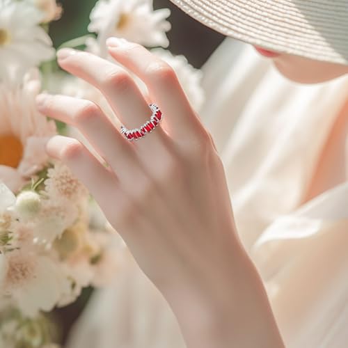 14K Gold Plated Ring for Women Fashion 5mm Stackable Oval Cubic Zirconia Eternity Rings Jewelry Birthday Gift for her3