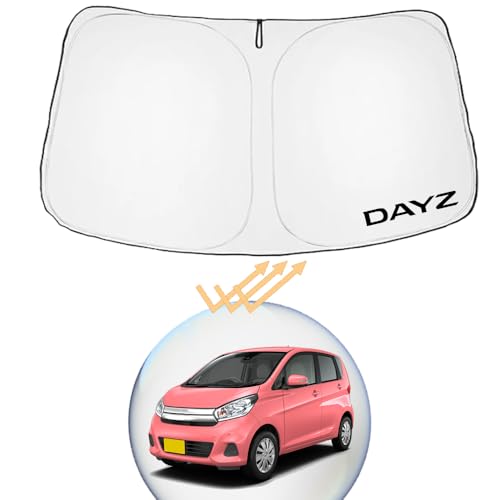 XIKER 日産 デイズ B21A B21W サンシェード フロントガラス用 暑さ対策 軽量 コンパクト 紫外線カット 劣化防止 折りたたみ収納 カーサンシェード 断熱 日よけ 収納袋付き 簡単取付 プライバシー保護 車用グッズ