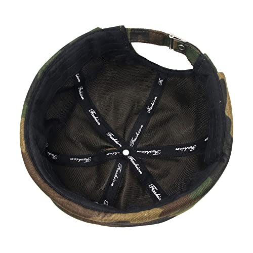 Image of 2 Pcs Mens Brimless Docker Cap Set - Retro Worker Sailor Skull Cap Beanie with Rolled Cuff