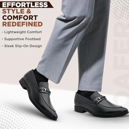 Image of STANPHORD Mens Apex Formal Shoes | Office Wear Lightweight Stylish Slip on Loafers | Basic Classic Shoes | Everyday Wear