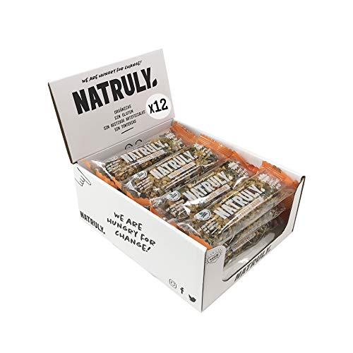 NATRULY Barres aux Fruits Secs et Mièle Crunchy, 100% Naturel, Sans Sucre, Sans Gluten, Sans Céréales -12x40gr Cover
