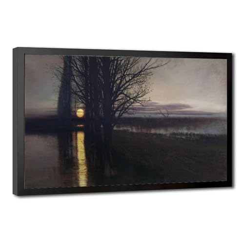 Impression sur toile Moonrise 1881 par Stanislaw Maslowski pour décoration salon 40x60 cm