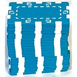 四角カジノチップ数字無し [ばら売り20枚単位] ポーカーチップ (水色)